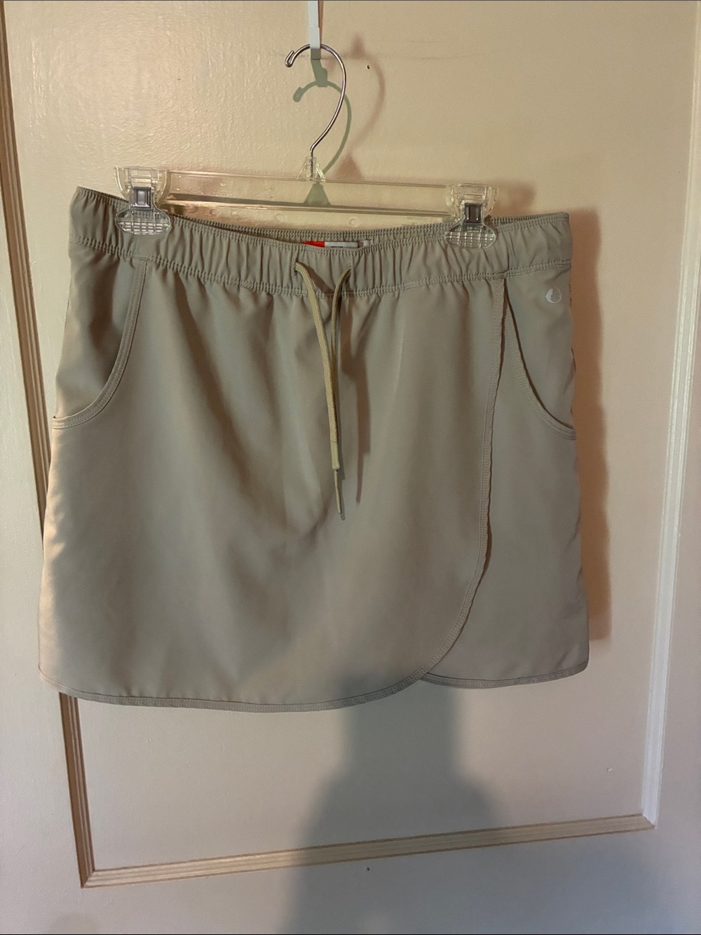 Light Olive Active Skort with Drawstring